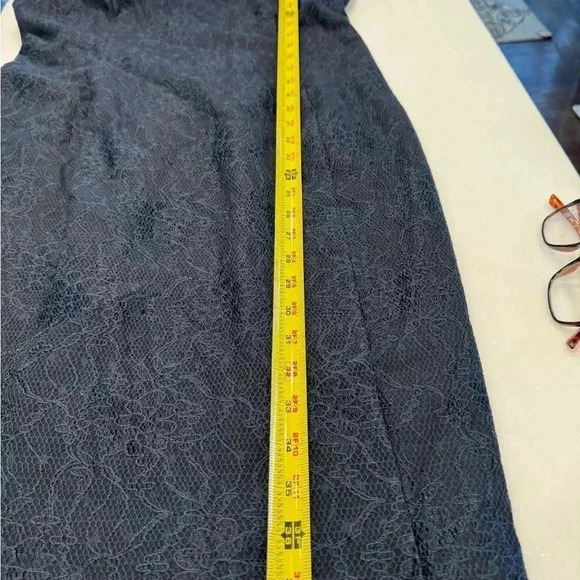 French connection navy sleeveless dress with lace overlay stunning size 12 - Picture 10 of 12